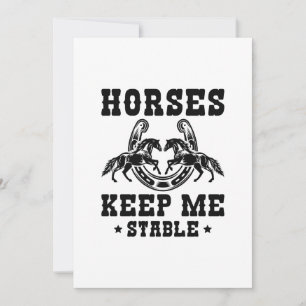 Tarjeta De Agradecimiento Los caballos me mantienen estable
