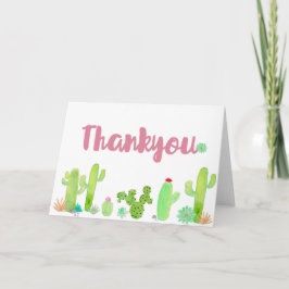 Tarjeta De Agradecimiento Los cactus le agradecen cardar
