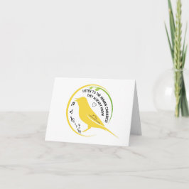 Tarjeta De Agradecimiento Los canarios humanos ya saben