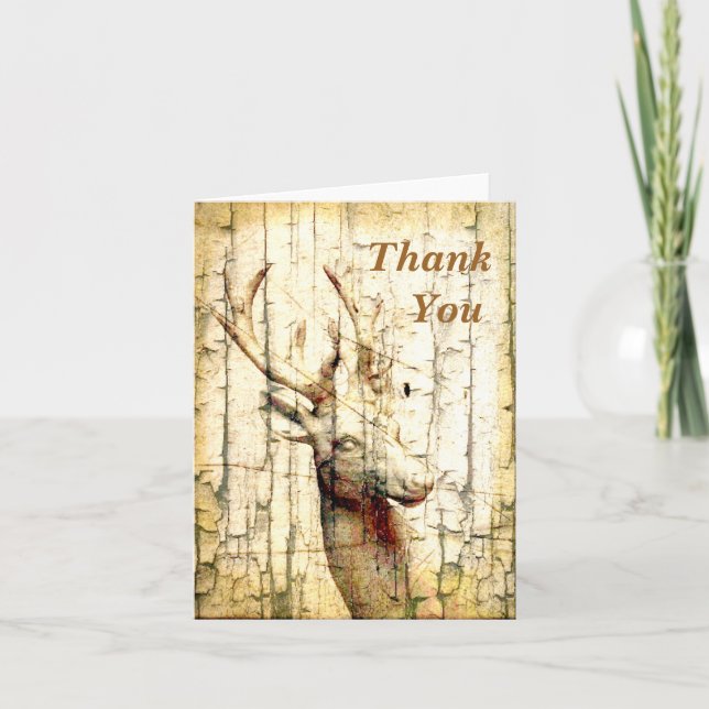 Tarjeta De Agradecimiento Los ciervos le agradecen (Anverso)