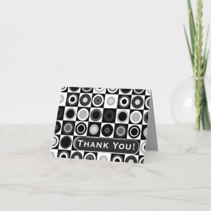 Tarjeta De Agradecimiento Los círculos y los cuadrados le agradecen observar