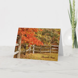 Tarjeta De Agradecimiento Los colores del otoño le agradecen