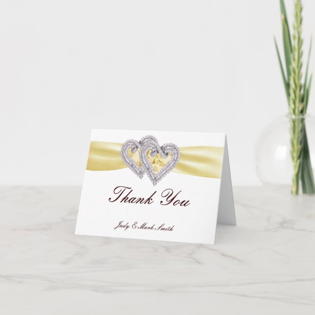 Tarjeta De Agradecimiento Los corazones de encargo del limón le agradecen (Anverso)