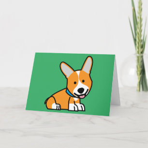 Tarjeta De Agradecimiento Los Corgis del Corgi persiguen el Pembroke feliz