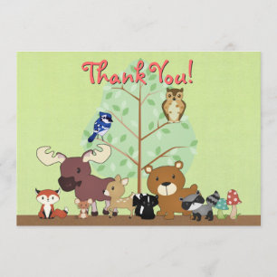 Tarjeta De Agradecimiento Los Critters del arbolado le agradecen cardar