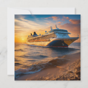 Tarjeta De Agradecimiento Los cruceros ofrecen un lujoso Envelope Liner