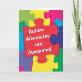 Tarjeta De Agradecimiento Los defensores del autismo son increíbles