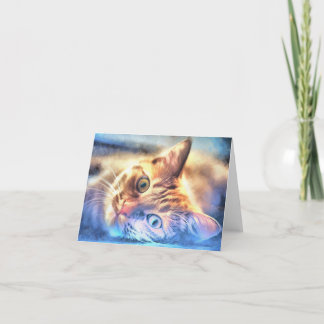 Tarjeta De Agradecimiento Los días perezosos anaranjados del gato de Tabby