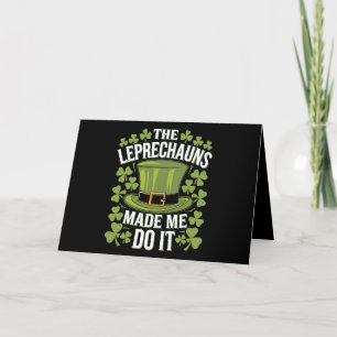 Tarjeta De Agradecimiento Los duendes me hicieron hacerlo día de San Patrici