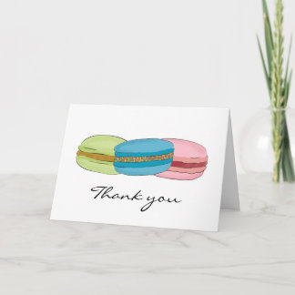 Tarjeta De Agradecimiento Los franceses Macarons (macarrones) le agradecen