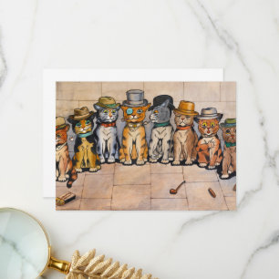 Tarjeta De Agradecimiento Los gatos fumadores de Louis Wain