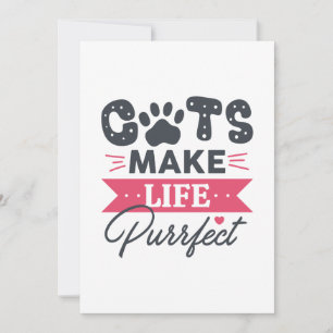 Tarjeta De Agradecimiento Los Gatos Hacen la Vida Perfecta