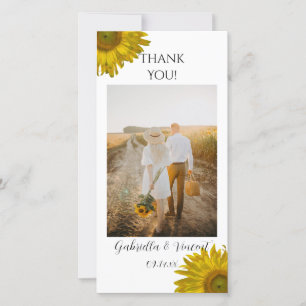Tarjeta De Agradecimiento Los girasoles amarillos gracias