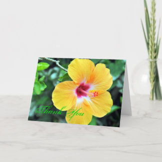 Tarjeta De Agradecimiento Los hibiscos de oro le agradecen
