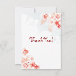 Tarjeta De Agradecimiento Los hibiscos hawaianos en naranja rojo le