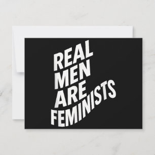 Tarjeta De Agradecimiento Los hombres de verdad son feministas - Citas femin