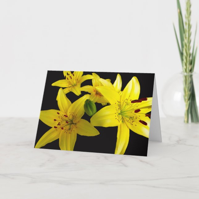 Tarjeta De Agradecimiento Los ilicios asiáticos en negro (Anverso)