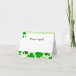 Tarjeta De Agradecimiento Los irlandeses verdes de los tréboles doblados le