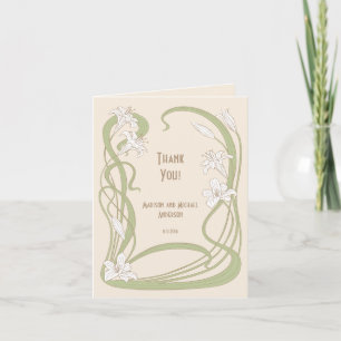 Tarjeta De Agradecimiento Los lirios blancos le agradecen