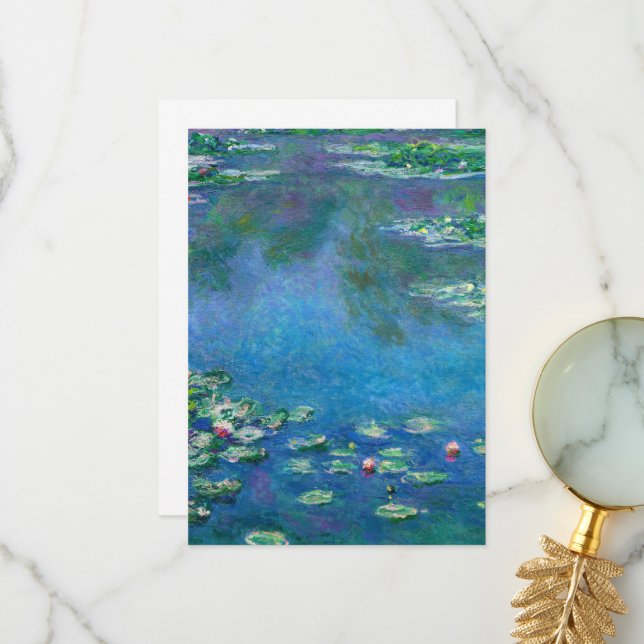 Tarjeta De Agradecimiento Los lirios de agua de Claude Monet (Anverso/Reverso In Situ)