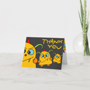 Tarjeta De Agradecimiento Los mascotas de la patata del monstruo le