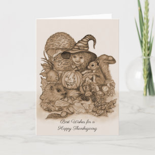 Tarjeta De Agradecimiento Los mejores deseos para un feliz Día de Acción de