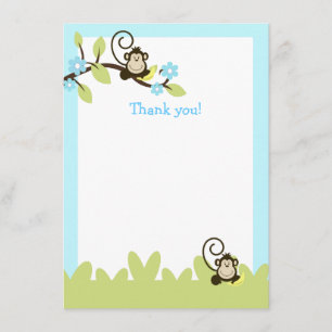 Tarjeta De Agradecimiento Los muchachos del gemelo del mono de Brown le