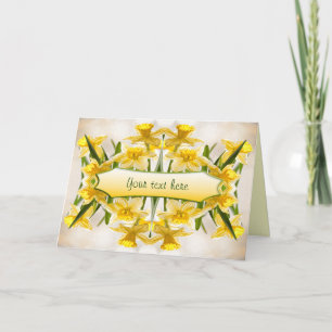 Tarjeta De Agradecimiento Los narcisos amarillos - gracias