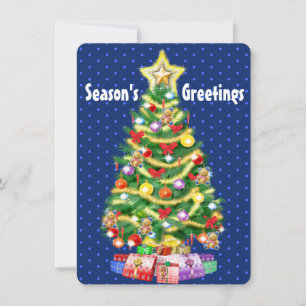 Tarjeta De Agradecimiento Los Navidades personalizados cargan el árbol y las