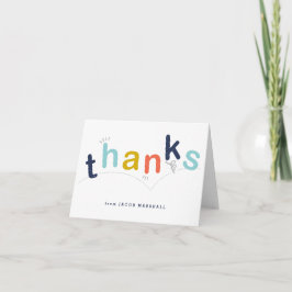 Tarjeta De Agradecimiento Los niños le agradecen notecard