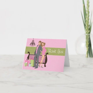 Tarjeta De Agradecimiento Los pares modernos Baby Shower le agradecen cardar