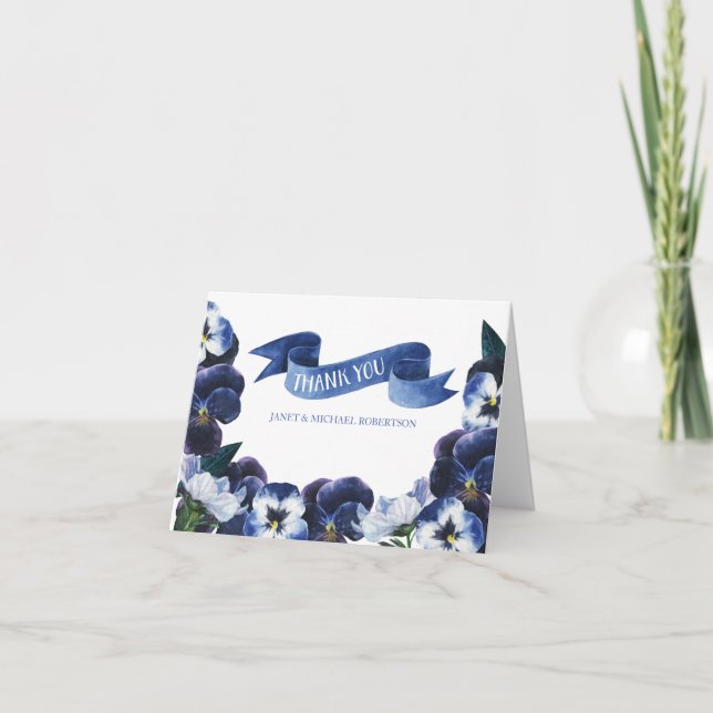 Tarjeta De Agradecimiento Los pensamientos pintados le agradecen (Anverso)