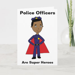 Tarjeta De Agradecimiento Los policías negros son superhéroes