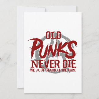 Tarjeta De Agradecimiento Los punks viejos nunca mueren nosotros apenas se