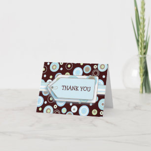 Tarjeta De Agradecimiento Los puntos azules felices le agradecen Notecard