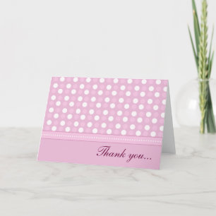 Tarjeta De Agradecimiento Los puntos le agradecen - rosa