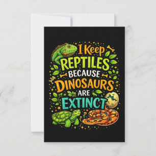 Tarjeta De Agradecimiento Los reptiles mandan