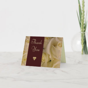 Tarjeta De Agradecimiento Los rosas blancos le agradecen cardar