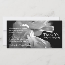 Tarjeta De Agradecimiento Los rosas blancos salvajes 1 condolencia le