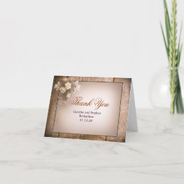 Tarjeta De Agradecimiento los rosas del vintage le agradecen las