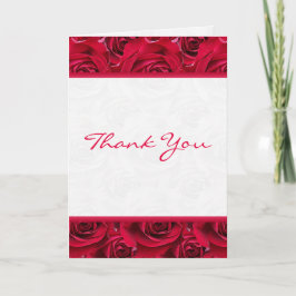Tarjeta De Agradecimiento Los rosas rojos a montones le agradecen cardar