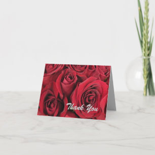 Tarjeta De Agradecimiento Los rosas rojos le agradecen cardar