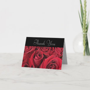 Tarjeta De Agradecimiento Los rosas rojos le agradecen cardar