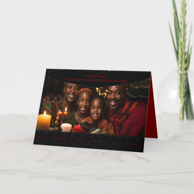 Tarjeta De Agradecimiento Los Siete Principios Del Patrimonio Africano (Anverso)