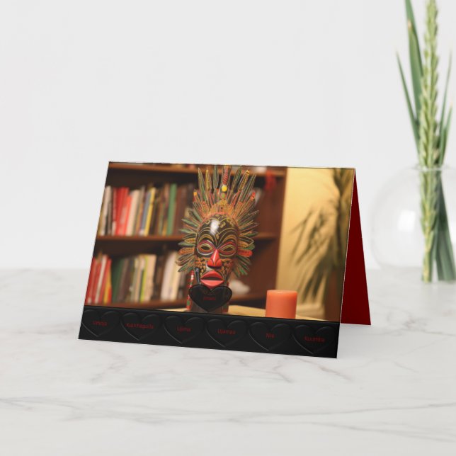 Tarjeta De Agradecimiento Los Siete Principios Del Patrimonio Africano (Anverso)