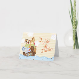 Tarjeta De Agradecimiento Los SS Noah/la arca Baby Shower de Noah le