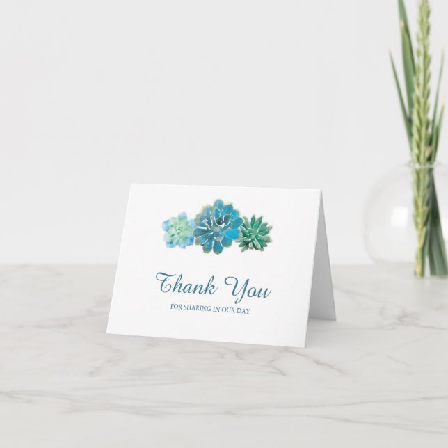 Tarjeta De Agradecimiento Los Succulents dulces del trío el | le agradecen (Anverso)