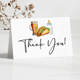 Tarjeta De Agradecimiento ¡Los tacos se producen y los pañales también! Baby