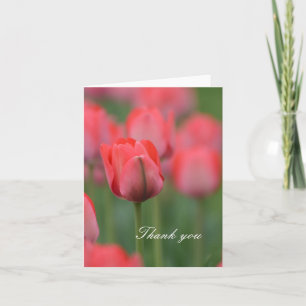 Tarjeta De Agradecimiento Los tulipanes rosados le agradecen