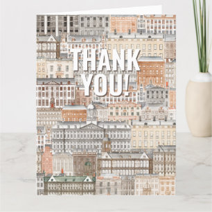 Tarjeta De Agradecimiento ¡Los Viejos Edificios Europeos Gracias!